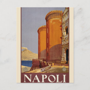 Carte Postale Vintage Napoli Travel Publicité Europe Tourisme