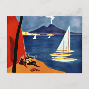 Carte Postale Vintage Napoli Voyage Amour Romance
