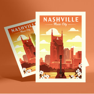 Carte Postale Vintage Nashville