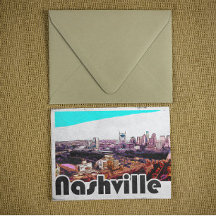 Carte Postale Vintage Nashville Tennessee City View