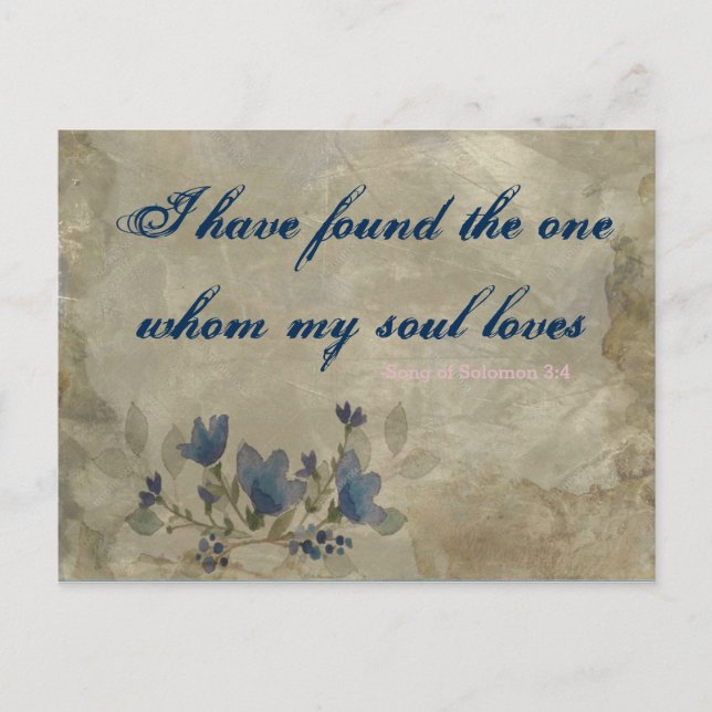 Carte postale vintage Navy et Blush (Devant)