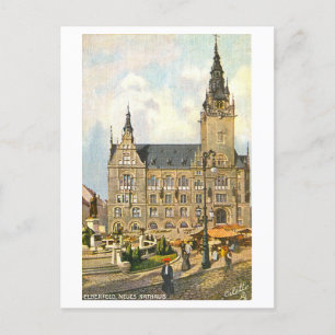 Carte Postale Vintage Neues Rathaus/nouvel hôtel de ville à Elbe