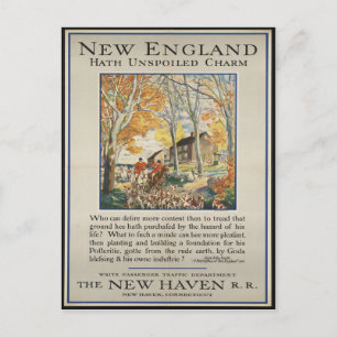 Carte postale vintage New England Travel