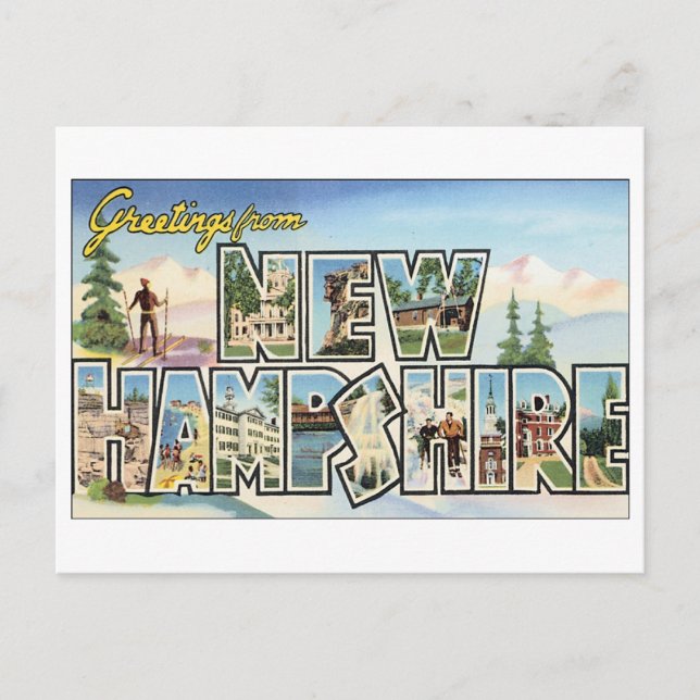 Carte postale vintage New Hampshire (Devant)