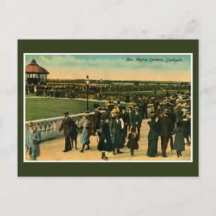 Carte Postale Vintage New Marine Gardens Southport vers 1900