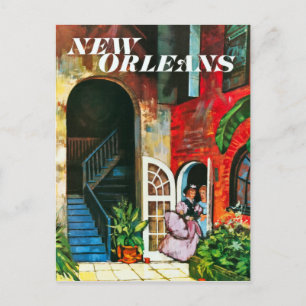Carte Postale Vintage New Orleans Travel