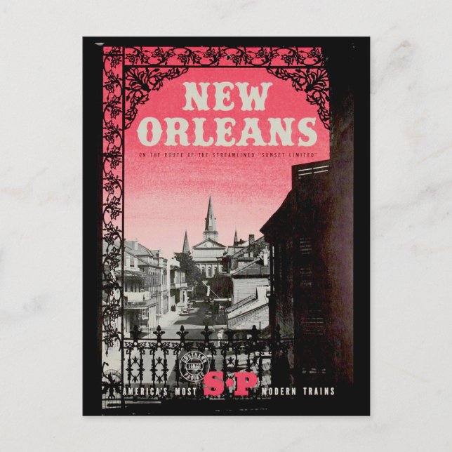 Carte postale vintage New Orleans Travel (Devant)