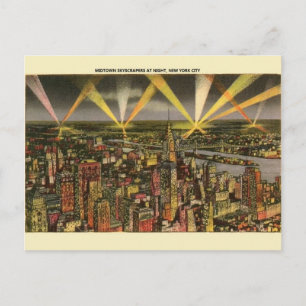 Carte postale vintage New York City Skyscrapts