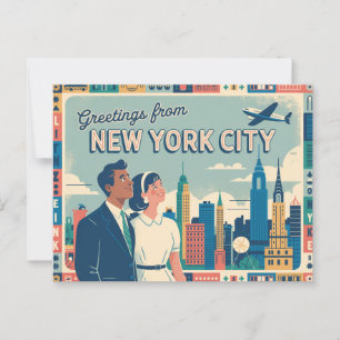 Carte Postale Vintage New York Salutation de