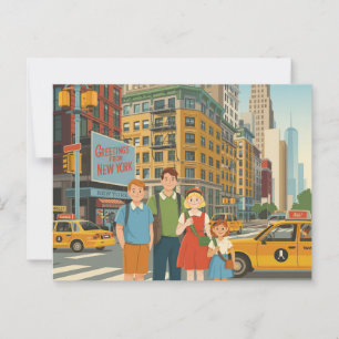 Carte Postale Vintage New York Salutation de