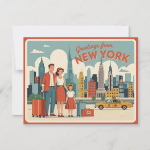 Carte Postale Vintage New York   Salutation de