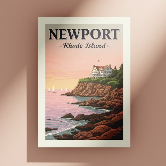 Carte Postale Vintage Newport Rhode Island (Créateur téléchargé)