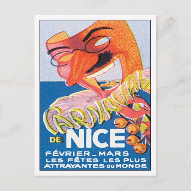 Carte Postale Vintage Nice France Mars (Devant)