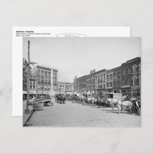 Carte Postale Vintage Norfolk, VA : Carré commercial (1905)