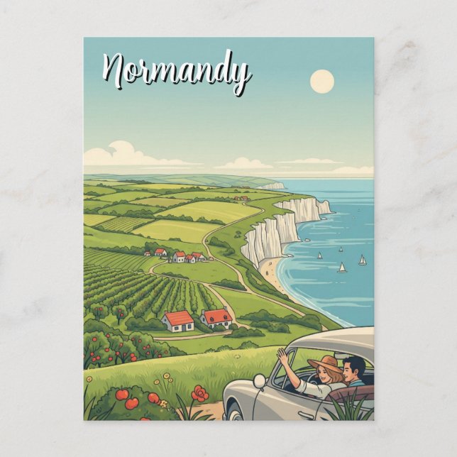 Carte Postale Vintage Normandie France Travel (Devant)