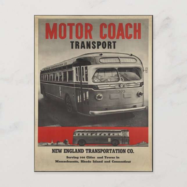 Carte postale Vintage Nouvelle-Angleterre (Devant)