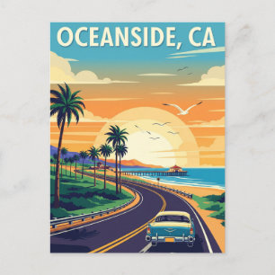 Carte Postale Vintage Oceanside California Travel