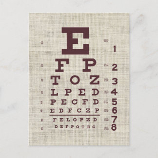 Carte Postale Vintage OEil Graphique sur Burlap
