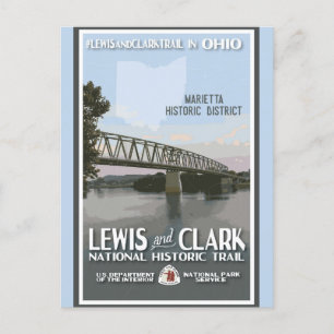 Carte Postale Vintage Ohio Marietta District Travel