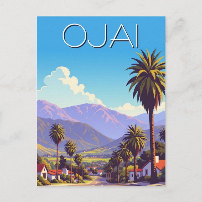 Carte Postale Vintage Ojai Californie (Devant)