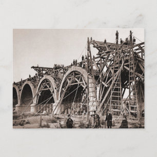 Carte postale vintage Old Bridge Construction