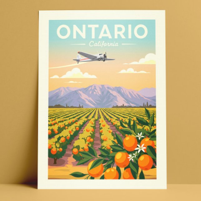 Carte Postale Vintage Ontario Californie (Créateur téléchargé)