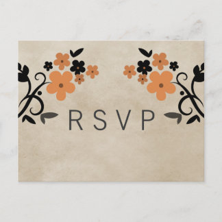 Carte postale Vintage orange RSVP