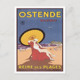 Carte Postale Vintage Ostende Belgique