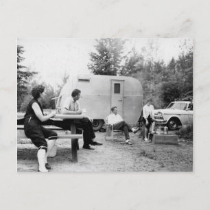 Carte Postale Vintage Ottawa National Forest Camping, Michigan