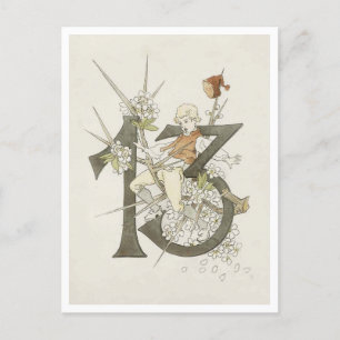 Carte Postale Vintage Ottilia Adelborg Numéro floral - 13