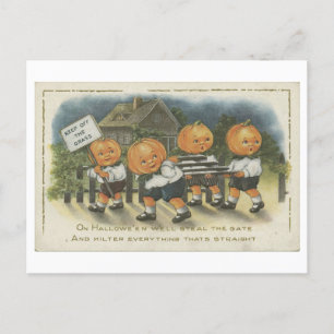 Carte postale vintage ou Citrouille