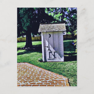 Carte Postale Vintage Outhouse
