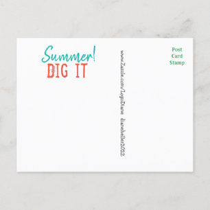 Carte postale vintage outil jardin par Diane Helle