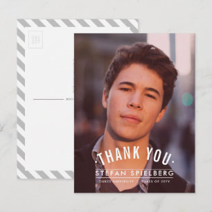 Carte Postale Vintage Overlay 1 Remerciement de remise de diplôm