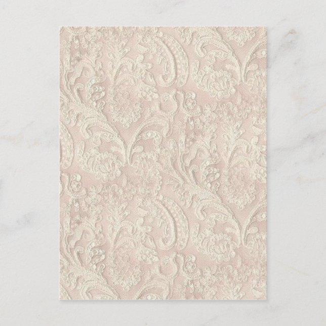 Carte Postale Vintage Pale Pink Lace (Devant)