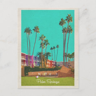 Carte Postale Vintage Palm Springs Voyage d'été