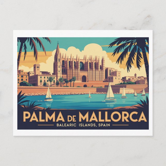 Carte Postale Vintage Palma de Mallorca   (Devant)