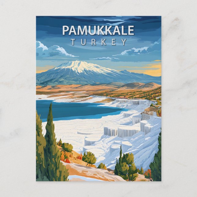 Carte Postale Vintage Pamukkale Turkey Travel (Devant)