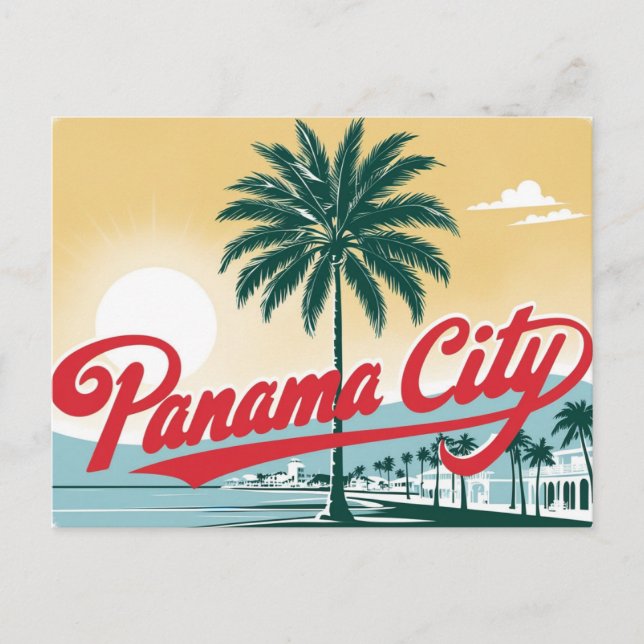 Carte Postale Vintage Panama City, Floride, USA (Devant)