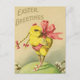 Carte postale vintage Pâques Chaud Holiday