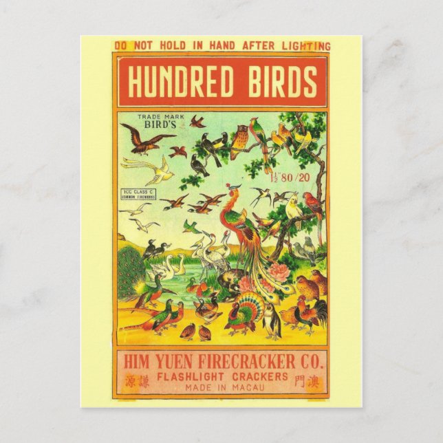 Carte postale vintage Paquet Firecracker (Devant)