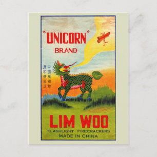 Carte postale vintage Paquet Firecracker