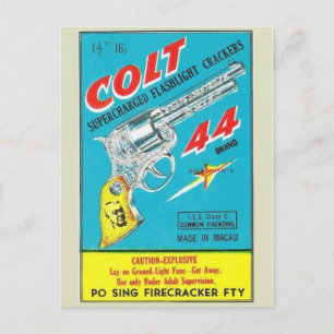 Carte postale vintage Paquet Firecracker