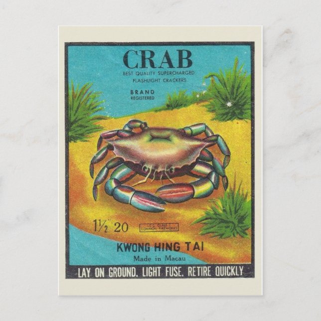 Carte postale vintage Paquet Firecracker (Devant)