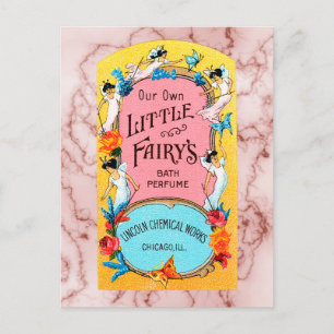 Carte Postale Vintage Parfum de bain de notre petite fée