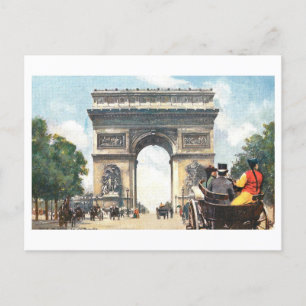 Carte postale vintage Paris Arc de Triomphe
