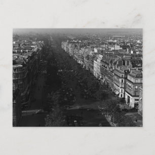 Carte Postale Vintage Paris Champs-Elysées