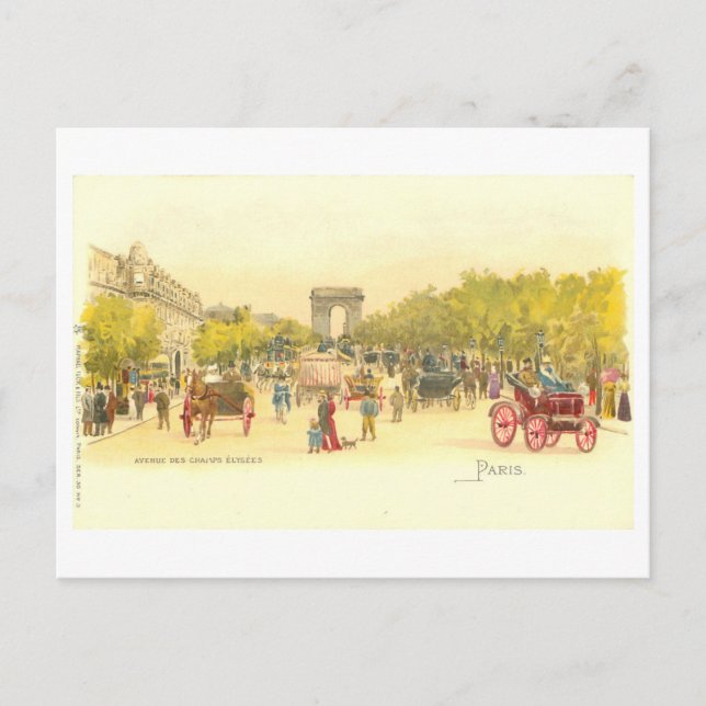 Carte postale vintage Paris Champs Elysées (Devant)
