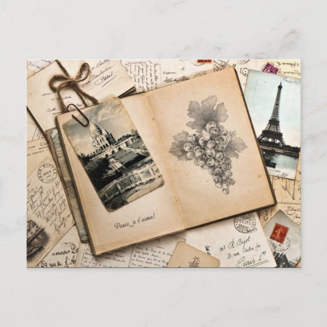 Carte Postale Vintage Paris France Mémoires de voyage (Devant)