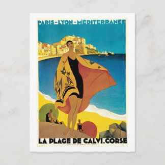 Carte Postale Vintage Paris Lyon Méditerranée Travel